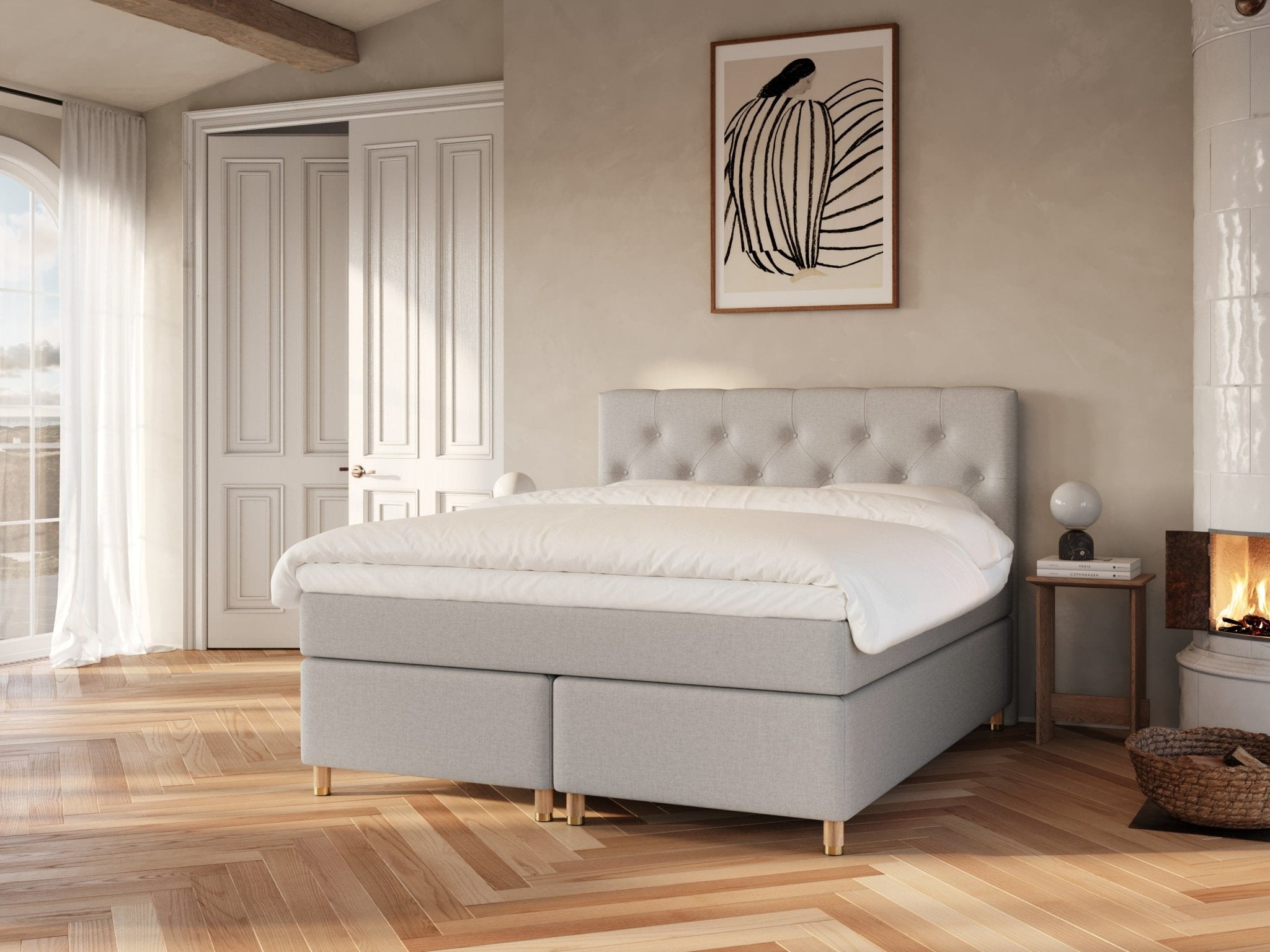 Nora | 180x210 | Lys grå