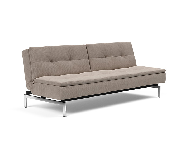 Innovation - Dublexo sovesofa med styletto ben 115x210 cm-318-Chrome ben