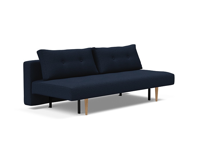 Innovation - Recast Plus sovesofa 140x200 cm med lys egetræsben-528 Nister blå