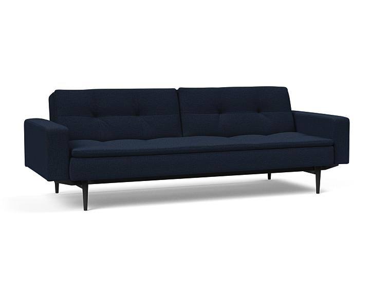 Innovation - Dublexo Sovesofa med polstret armlæn - Liggemål 115x210 cm-528 -Sort