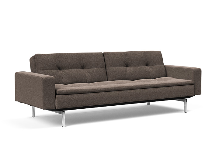 Innovation - Dublexo Sovesofa med polstret armlæn - Liggemål 115x210 cm-530-Krom