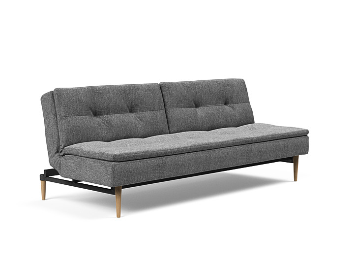 Innovation - Dublexo sovesofa med styletto ben 115x210 cm-563 -Egetræs ben