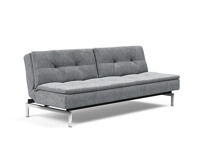 Innovation - Dublexo sovesofa med styletto ben 115x210 cm-565 -Chrome ben