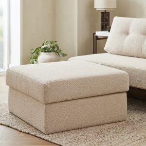 Puffen - Boucle | Puf (Sand) 83x83 cm.